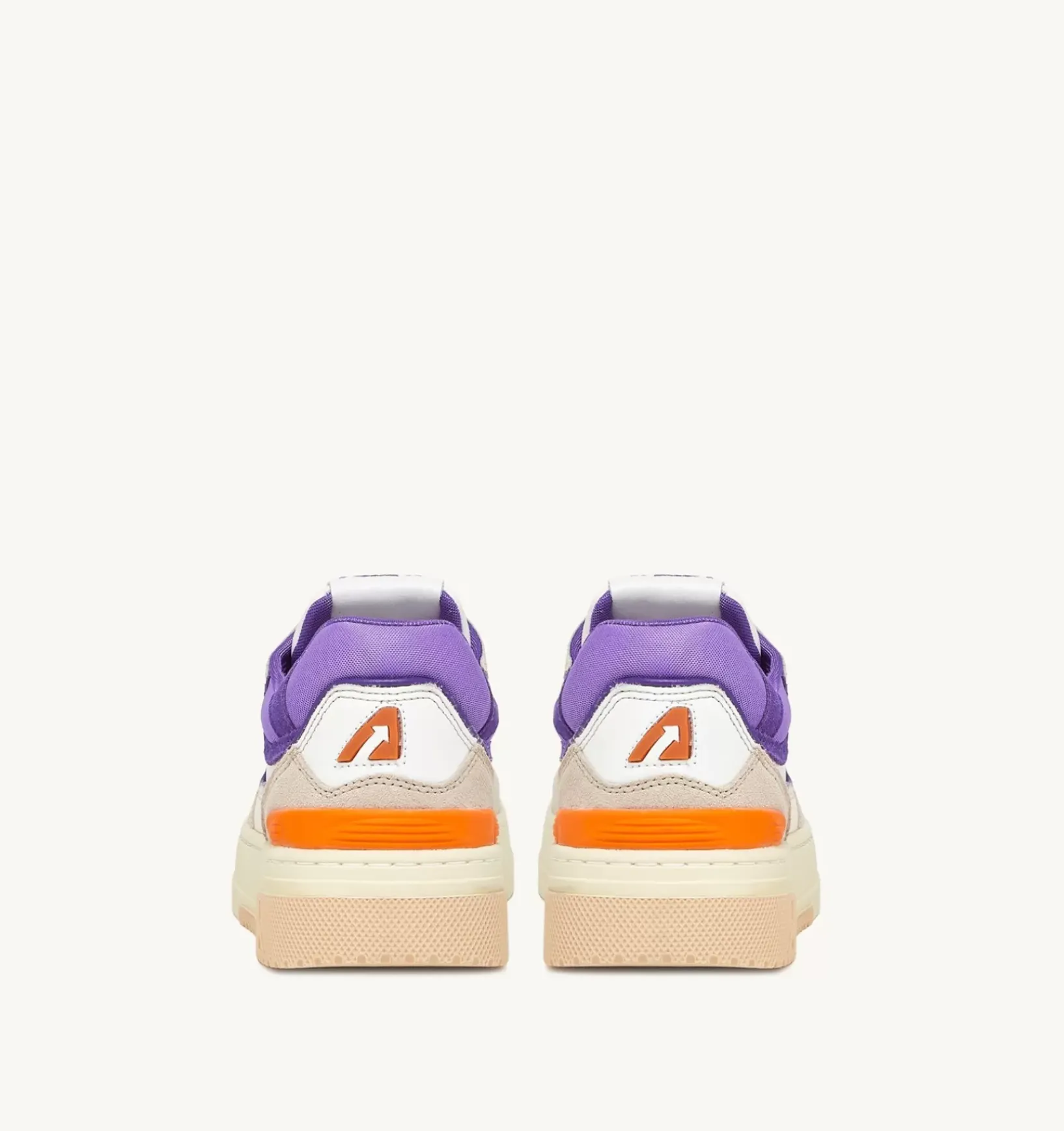 Sneakers Clc In Pelle Colore Bianco Viola E Suede Beige