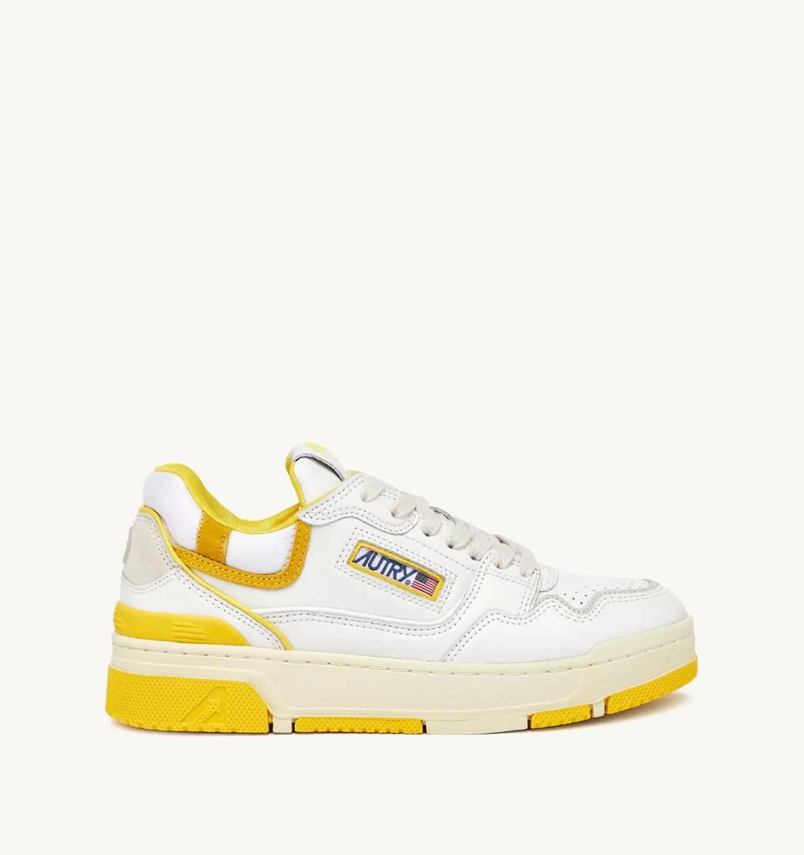 Sneakers Clc In Pelle Colore Bianco E Giallo