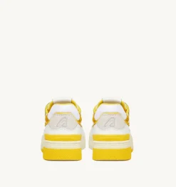 Sneakers Clc In Pelle Colore Bianco E Giallo