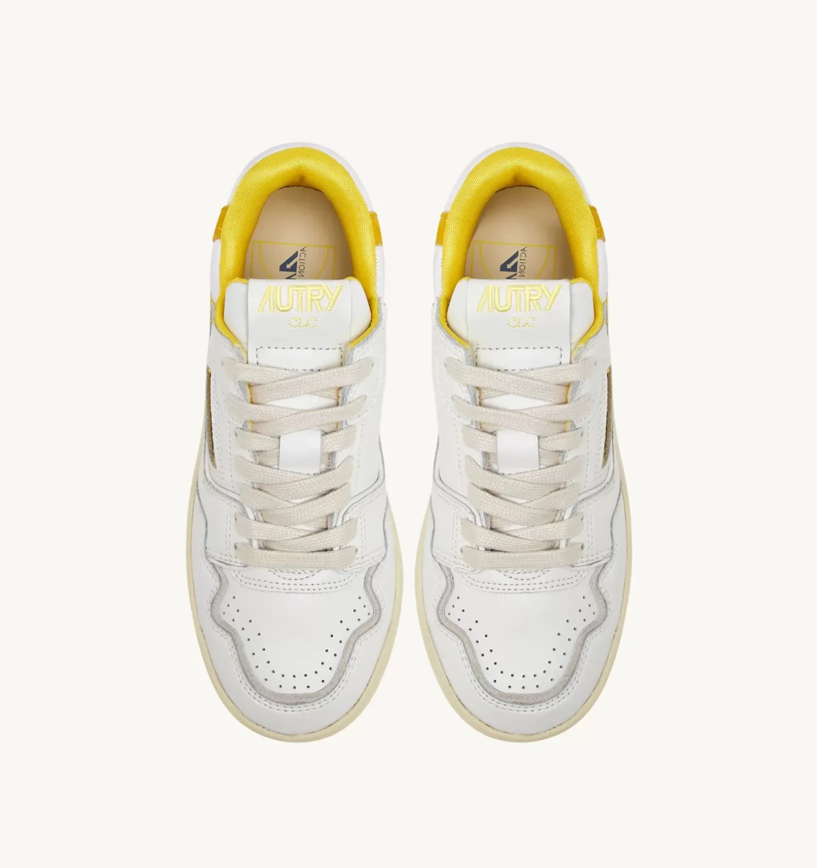 Sneakers Clc In Pelle Colore Bianco E Giallo