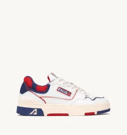 Sneakers Clc In Pelle Colore Bianco Rosso E Blu