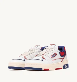 Sneakers Clc In Pelle Colore Bianco Rosso E Blu