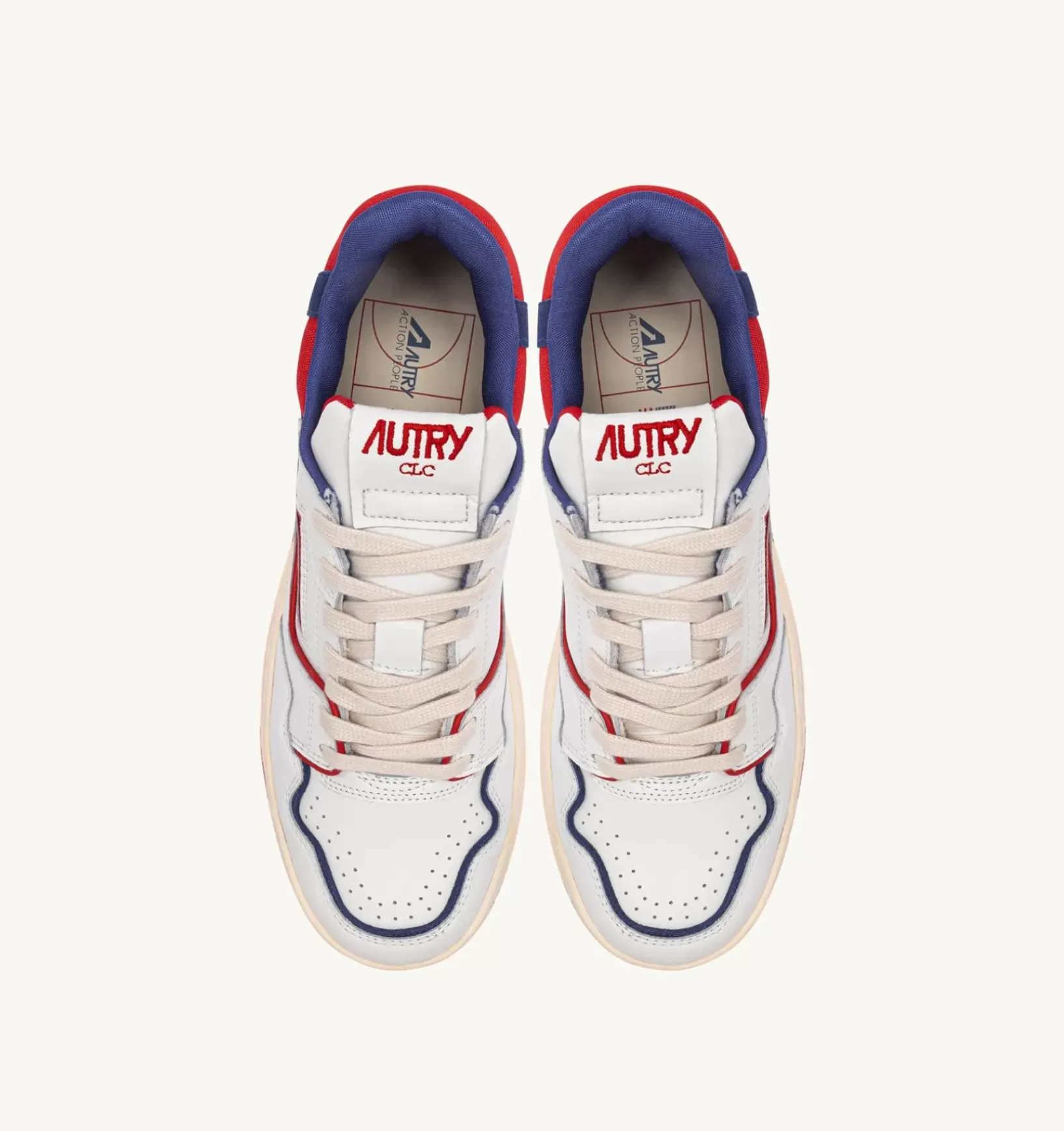 Sneakers Clc In Pelle Colore Bianco Rosso E Blu