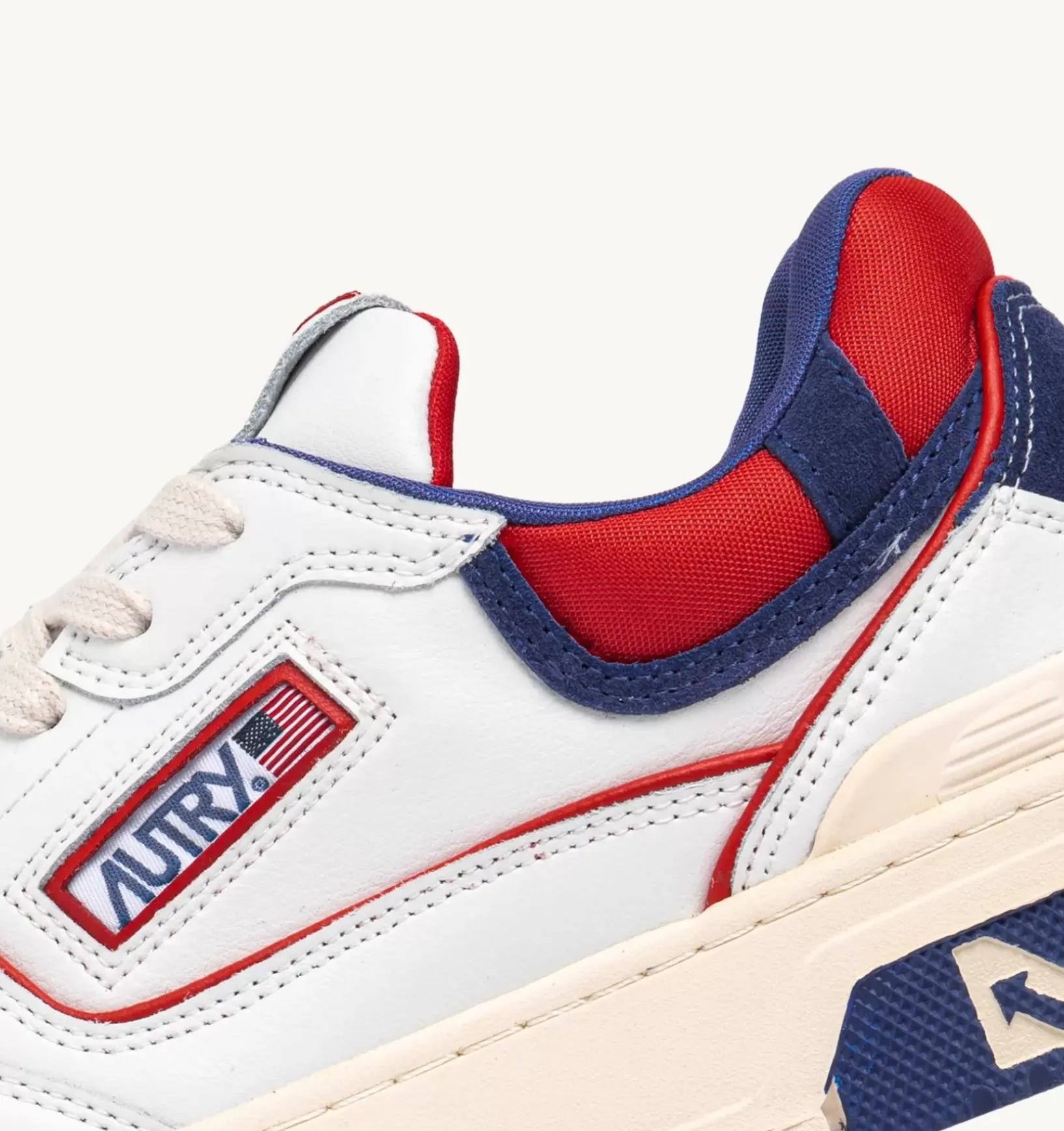 Sneakers Clc In Pelle Colore Bianco Rosso E Blu