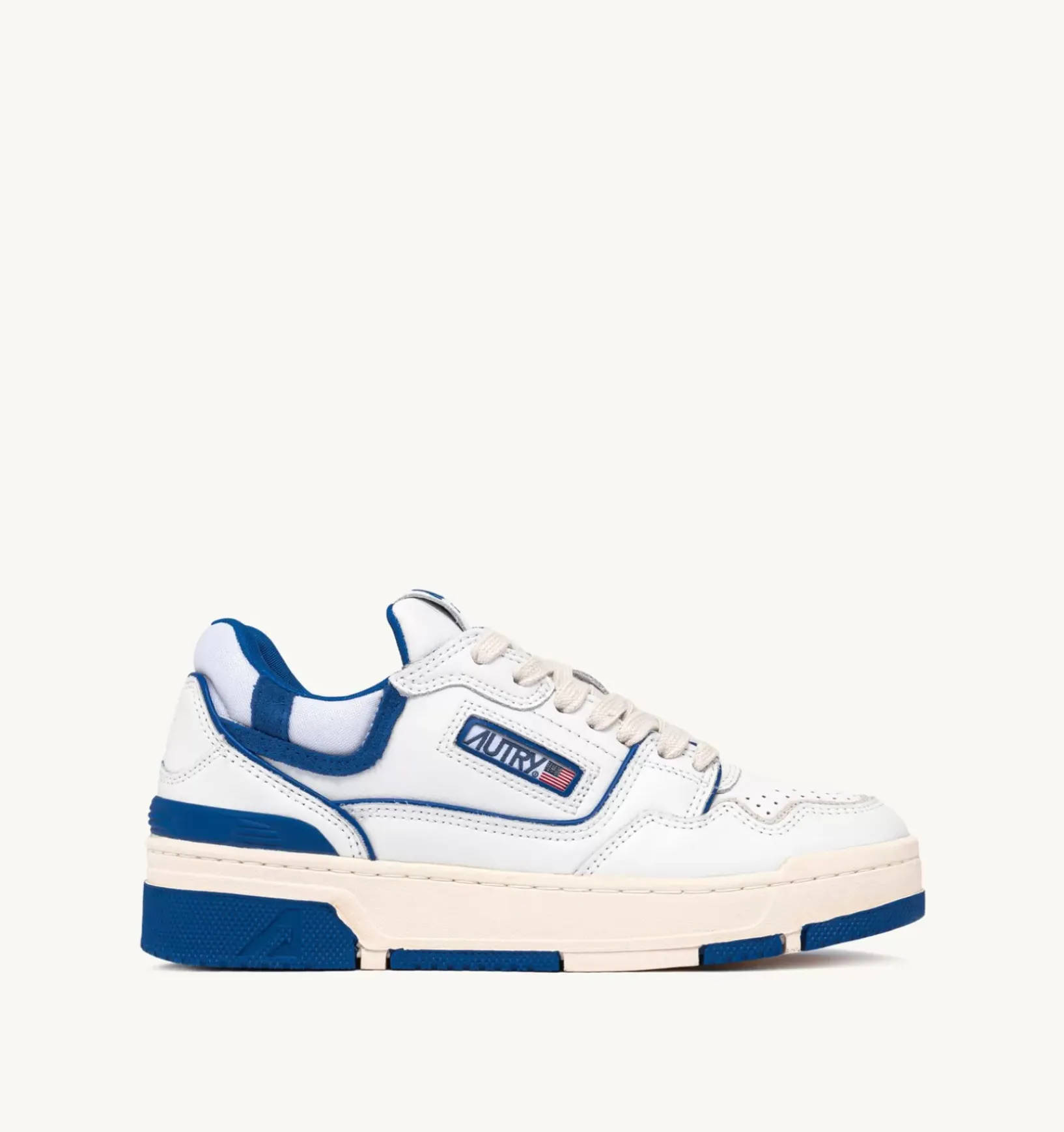 Sneakers Clc In Pelle Colore Bianco E Blu