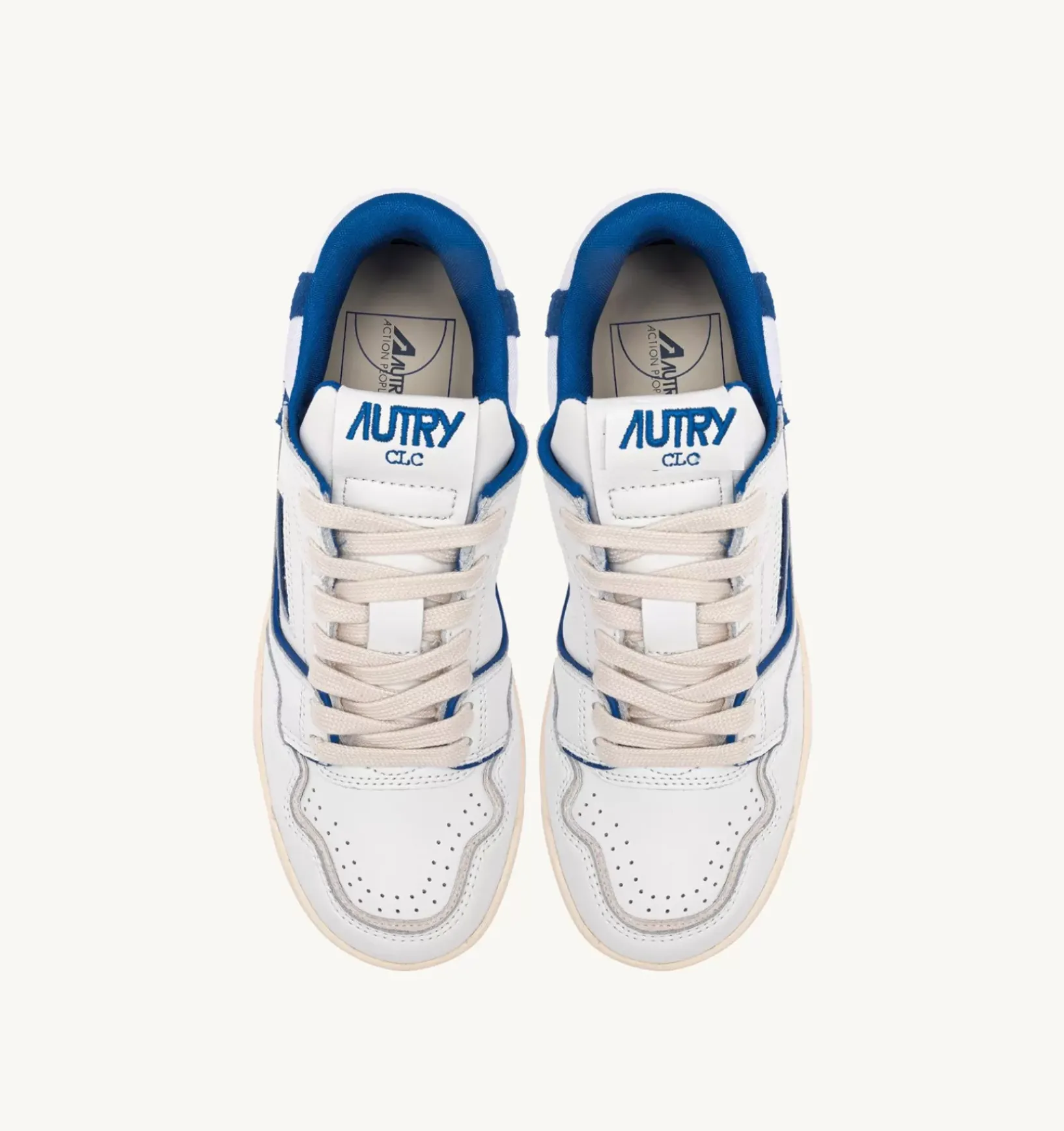 Sneakers Clc In Pelle Colore Bianco E Blu