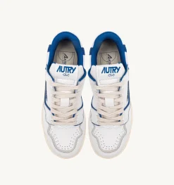Sneakers Clc In Pelle Colore Bianco E Blu