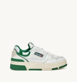Sneakers Clc In Pelle Colore Bianco E Suede Verde
