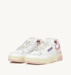 Sneakers Clc In Pelle Colore Bianco E Rosa