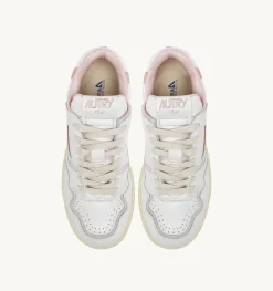 Sneakers Clc In Pelle Colore Bianco E Rosa