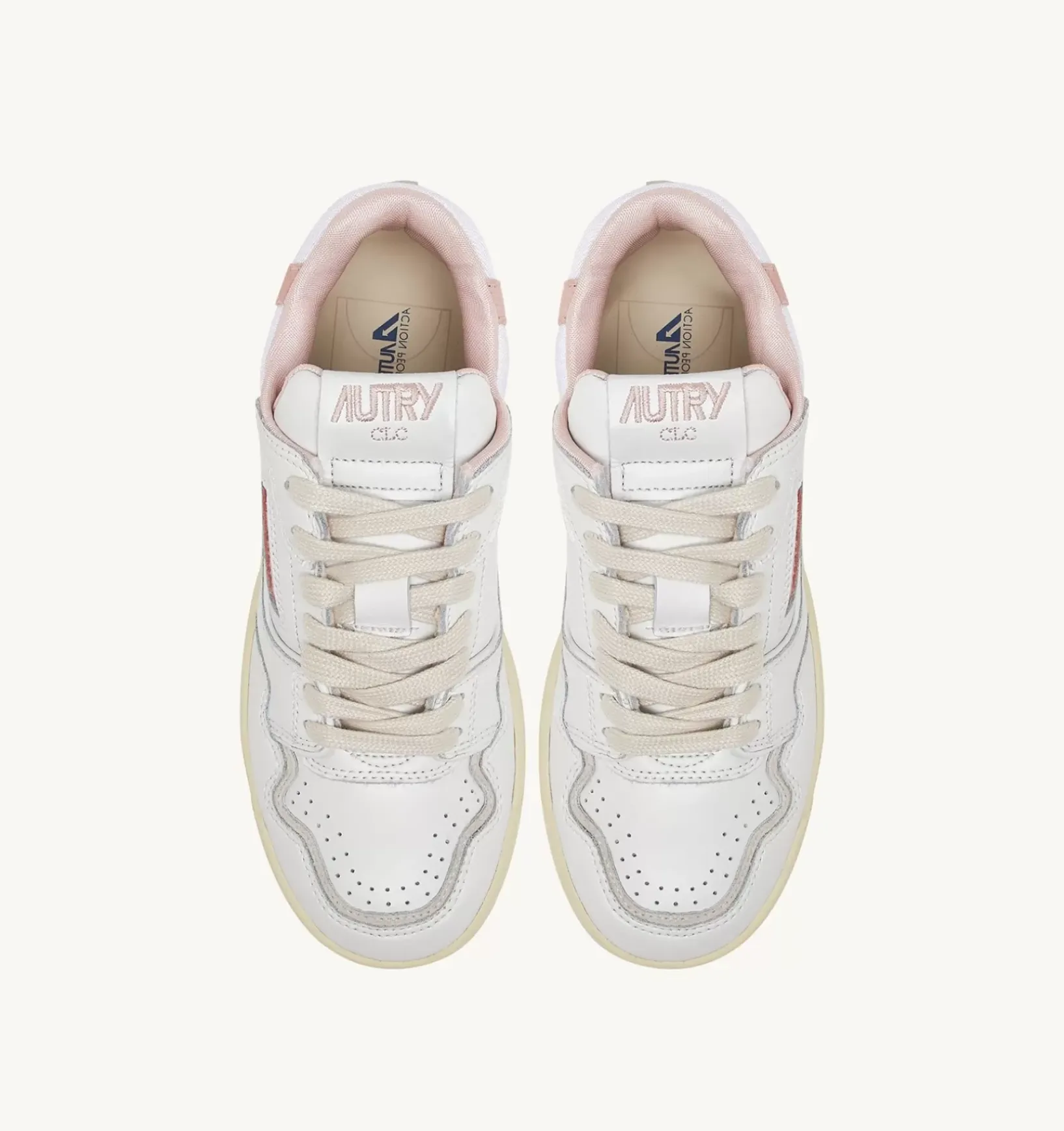 Sneakers Clc In Pelle Colore Bianco E Rosa