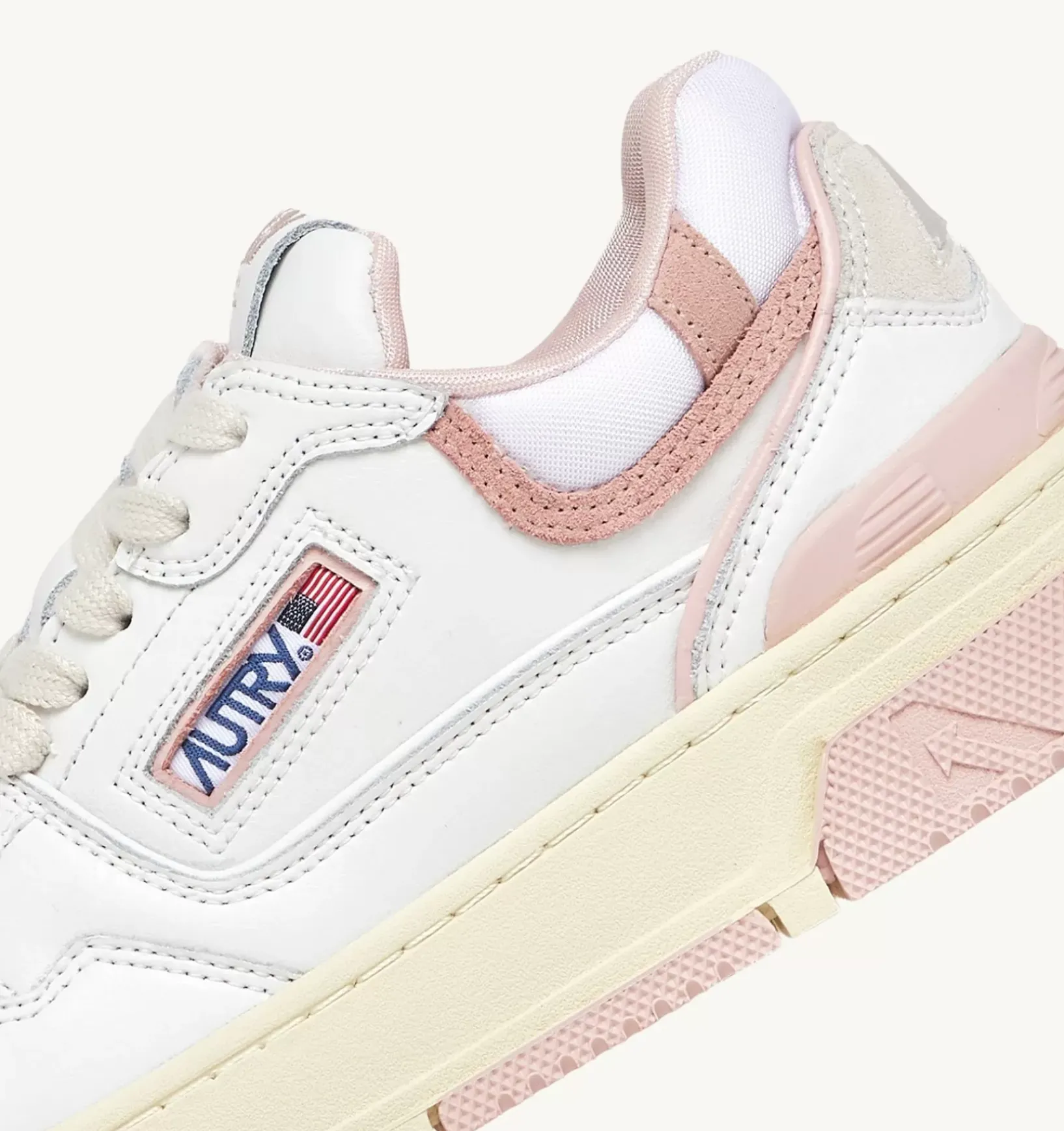 Sneakers Clc In Pelle Colore Bianco E Rosa