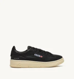 Sneakers Dallas Low In Morbida Pelle Nera Di Capra