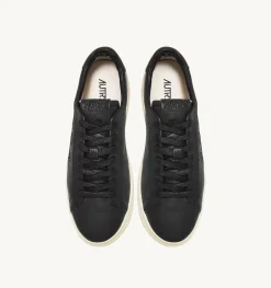 Sneakers Dallas Low In Morbida Pelle Nera Di Capra
