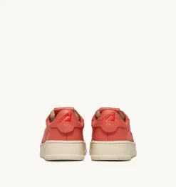 Sneakers Dallas Low In Morbida Pelle Tangerine Di Capra