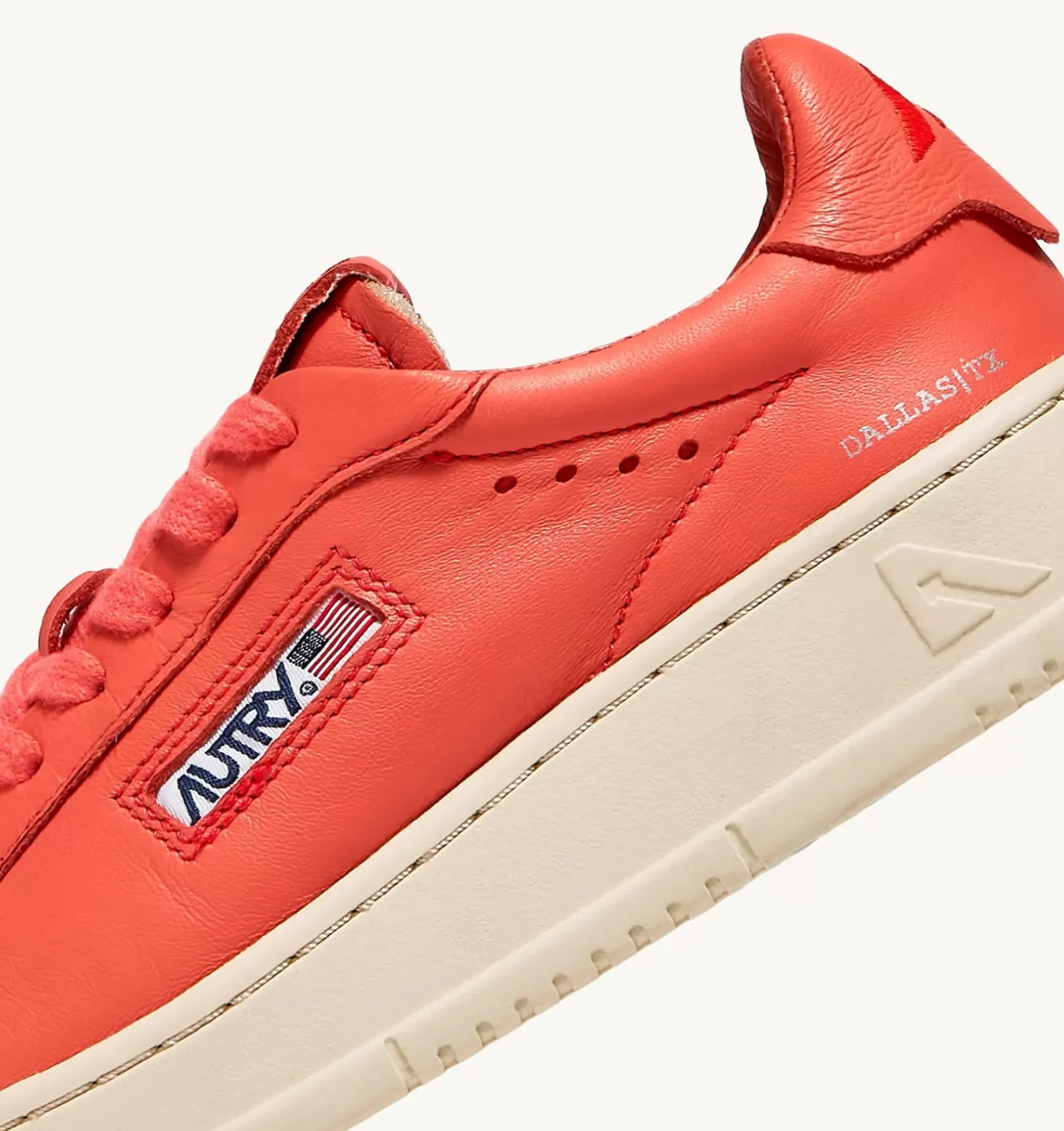 Sneakers Dallas Low In Morbida Pelle Tangerine Di Capra
