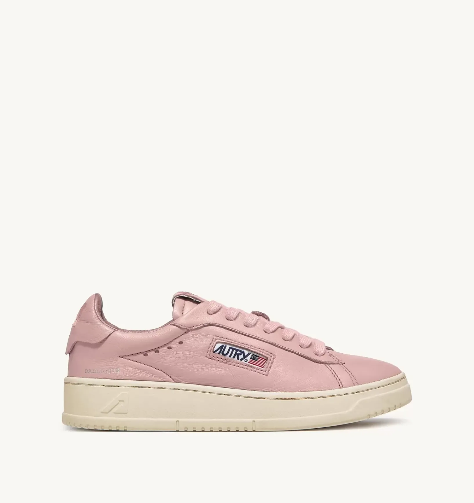 Sneakers Dallas Low In Morbida Pelle Peach Di Capra