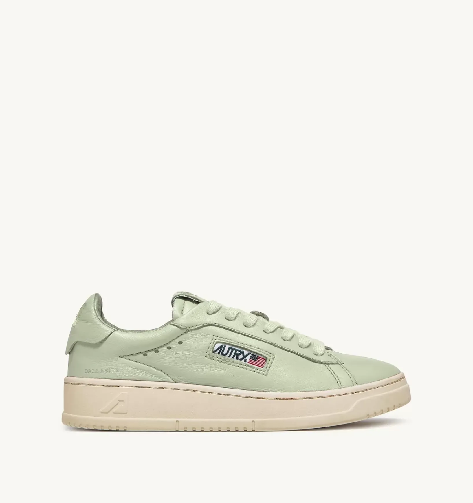 Sneakers Dallas Low In Morbida Pelle Green Di Capra