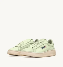 Sneakers Dallas Low In Morbida Pelle Green Di Capra