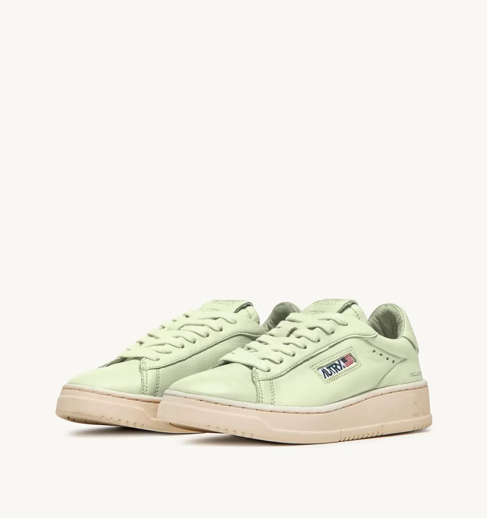 Sneakers Dallas Low In Morbida Pelle Green Di Capra