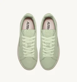 Sneakers Dallas Low In Morbida Pelle Green Di Capra