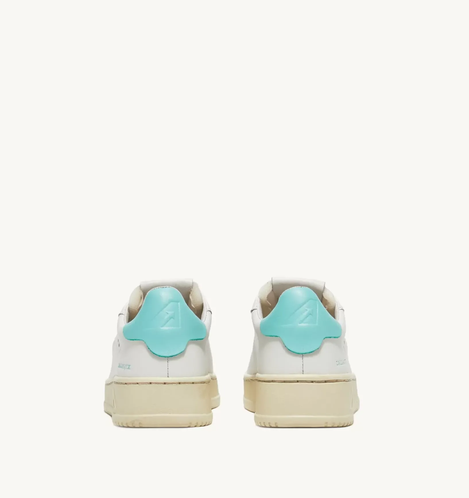 Sneakers Dallas Low In Pelle Colore Bianco E Turquoise