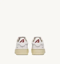 Sneakers Dallas Low In Pelle E Foil Print Colore Bianco E Rosso
