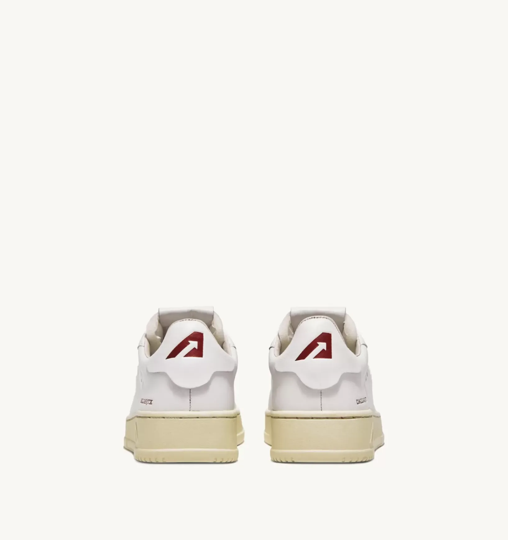 Sneakers Dallas Low In Pelle E Foil Print Colore Bianco E Rosso