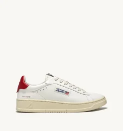 Sneakers Dallas Low In Pelle Colore Bianco E Rosso