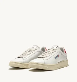 Sneakers Dallas Low In Pelle Colore Bianco E Rosso