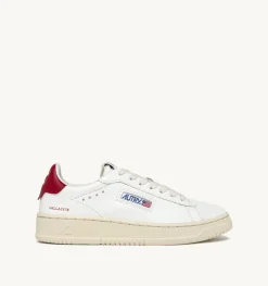 Sneakers Dallas Low In Pelle Colore Bianco E Rosso