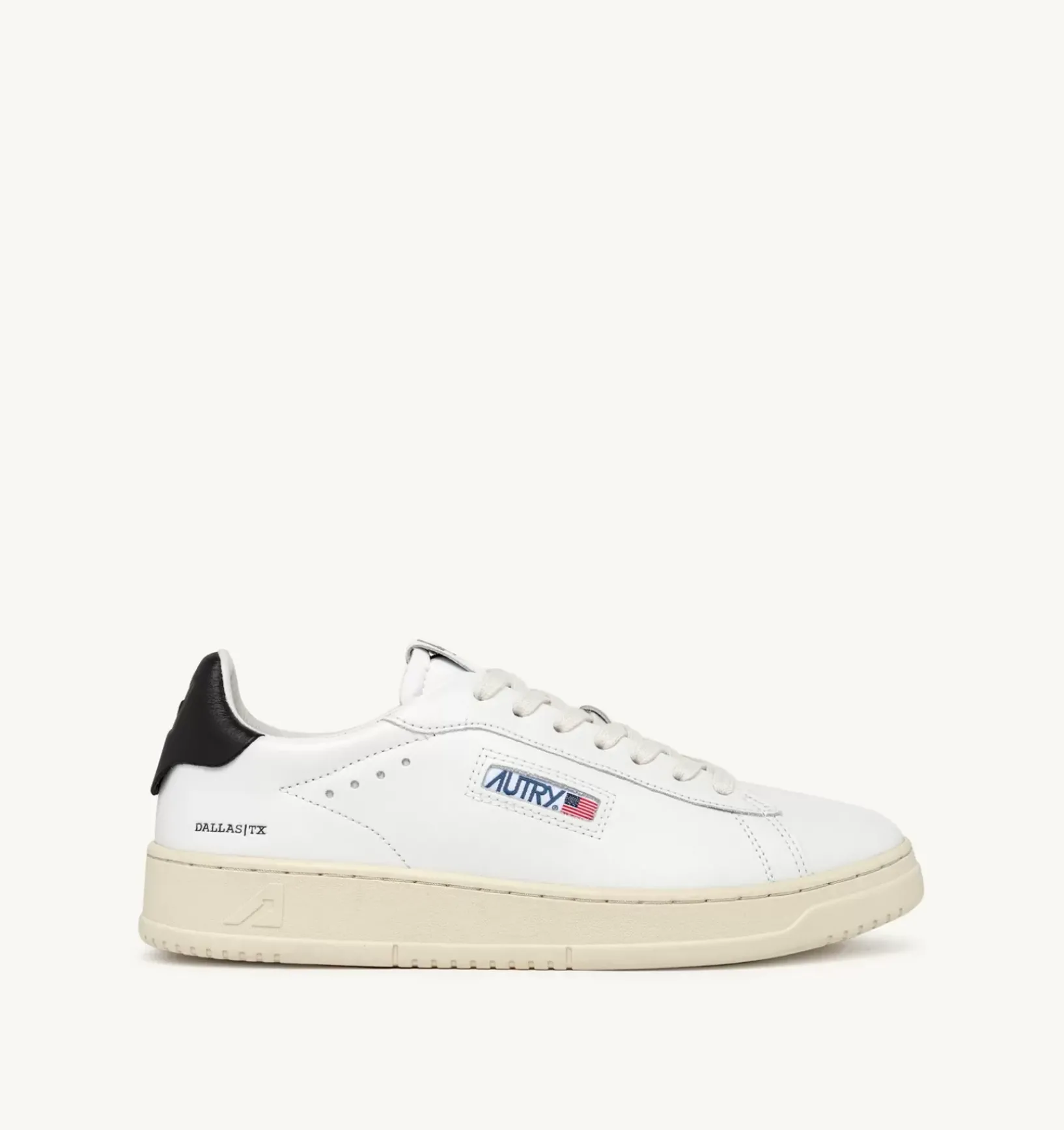 Sneakers Dallas Low In Pelle Bianca E Nera