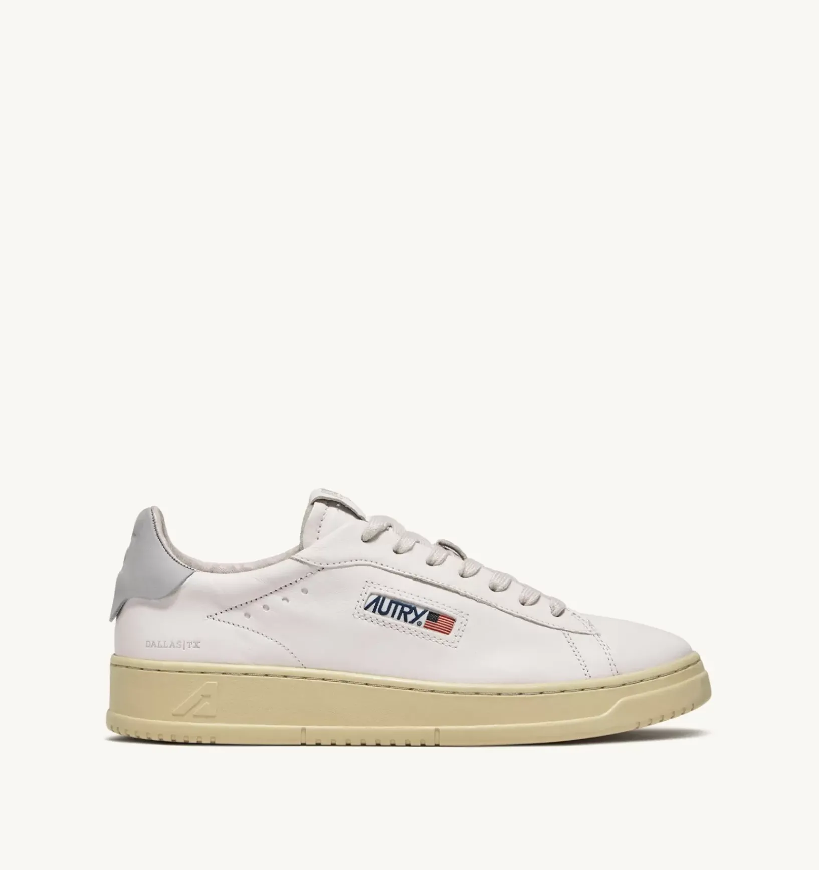 Sneakers Dallas Low In Pelle Di Capra E Nabuk Colore Bianco