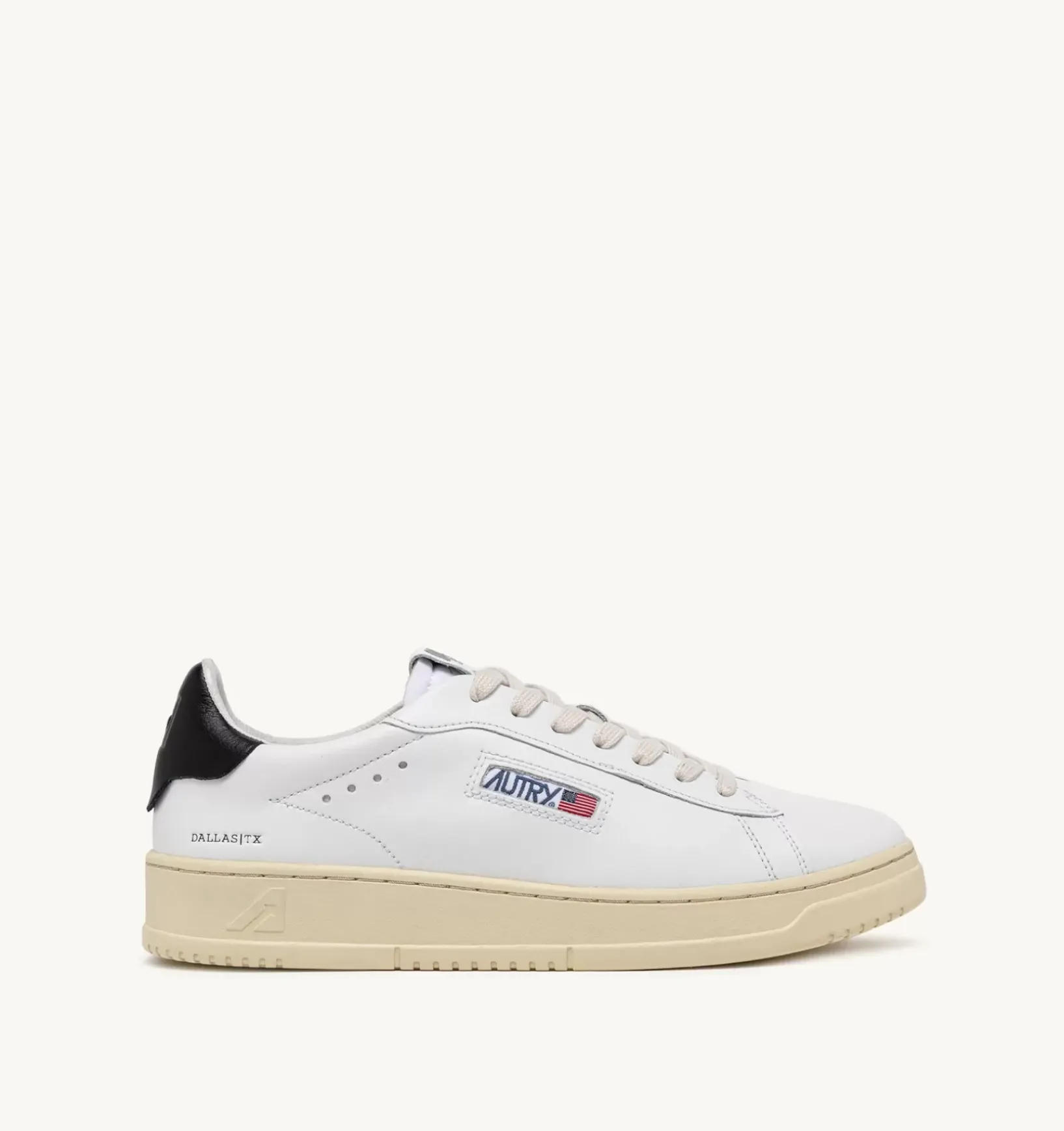 Sneakers Dallas Low In Pelle Bianca E Nera