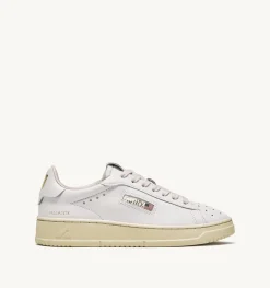 Sneakers Dallas Low In Pelle E Foil Print Bianco E Platino