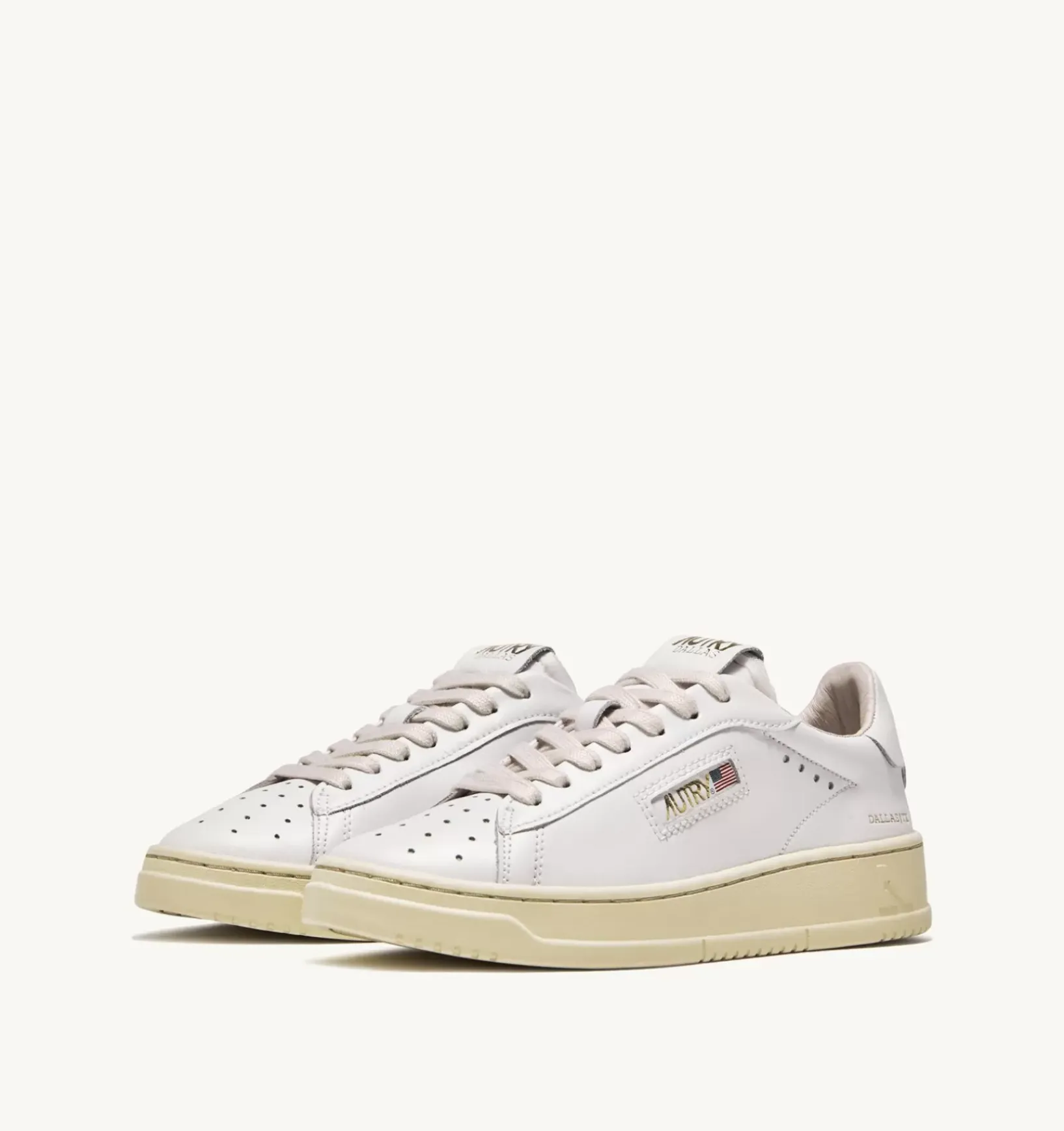 Sneakers Dallas Low In Pelle E Foil Print Bianco E Platino