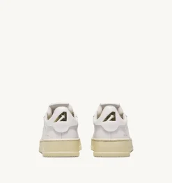 Sneakers Dallas Low In Pelle E Foil Print Bianco E Platino