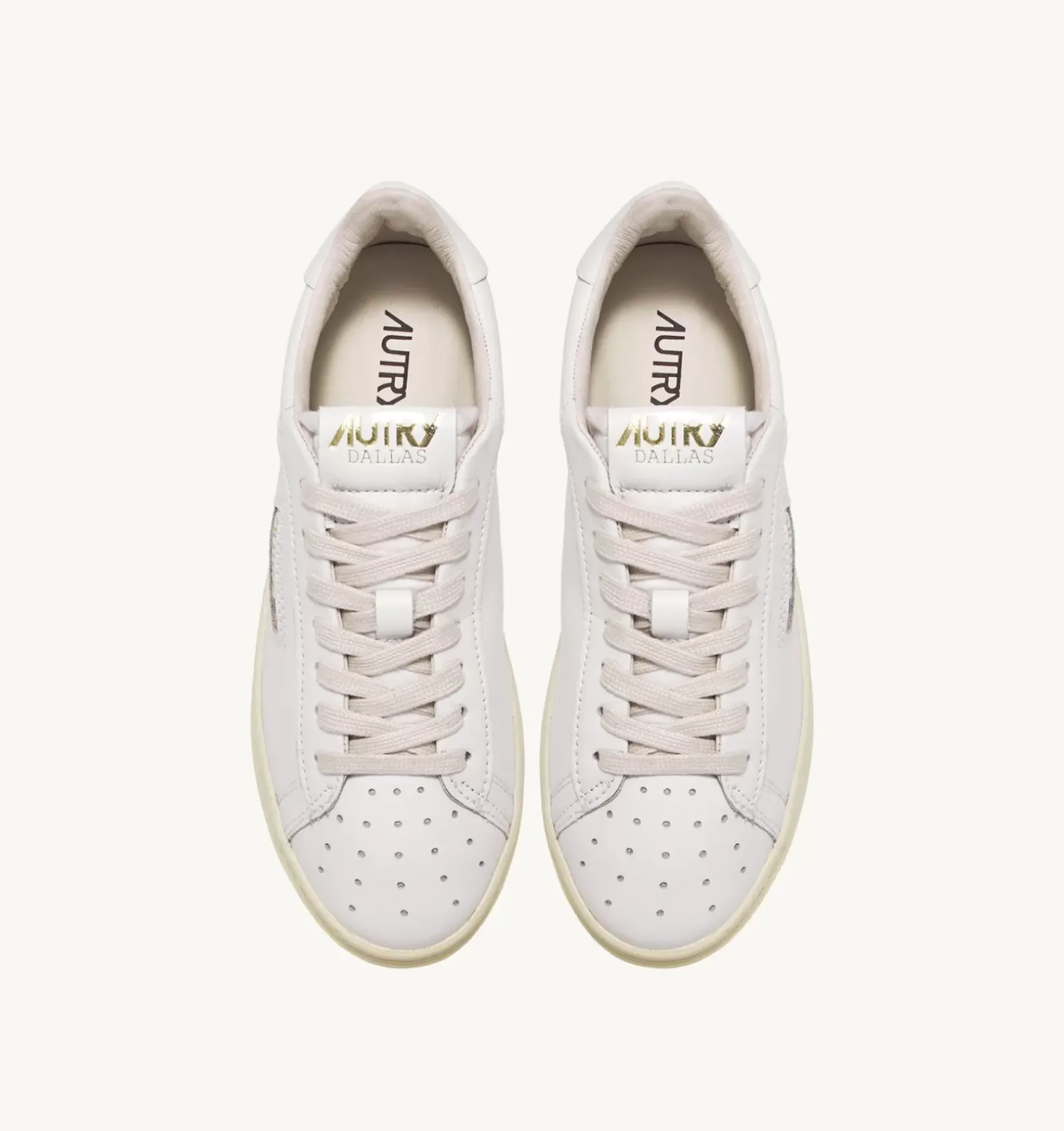 Sneakers Dallas Low In Pelle E Foil Print Bianco E Platino