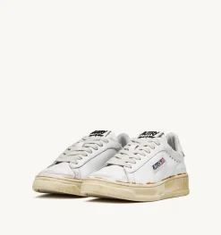 Sneakers Dallas Low Super Vintage In Pelle Bianco