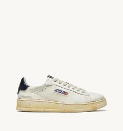 Sneakers Dallas Low Super Vintage In Pelle Bianco Blu
