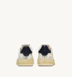 Sneakers Dallas Low Super Vintage In Pelle Bianco Blu