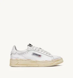 Sneakers Dallas Super Vintage Low In Pelle Bianco
