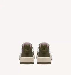 Sneakers Medalist Low In Pelle Bicolore Bianca E Oliva