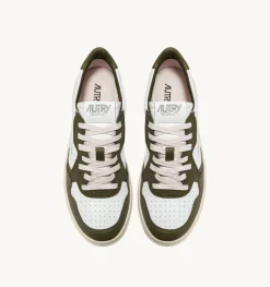 Sneakers Medalist Low In Pelle Bicolore Bianca E Oliva