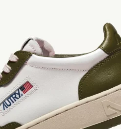 Sneakers Medalist Low In Pelle Bicolore Bianca E Oliva