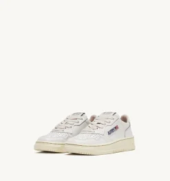 Sneakers Medalist Low In Pelle Bianca E Draw Action Print Per Bambini