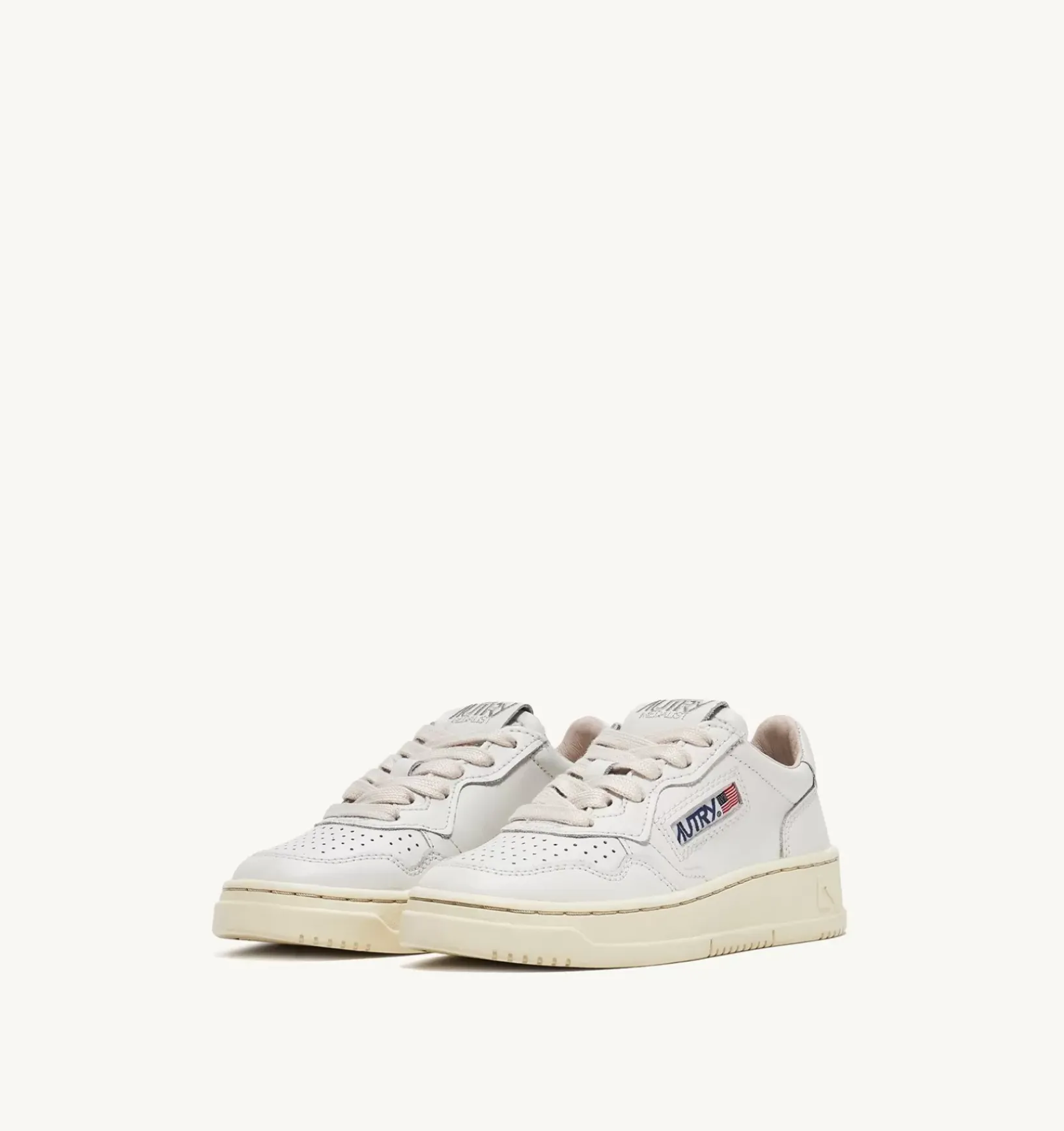 Sneakers Medalist Low In Pelle Bianca E Draw Action Print Per Bambini