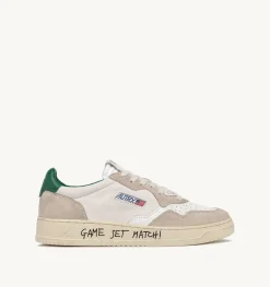 Sneakers Medalist Low In Suede E Pelle Bianca E Verde