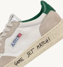 Sneakers Medalist Low In Suede E Pelle Bianca E Verde