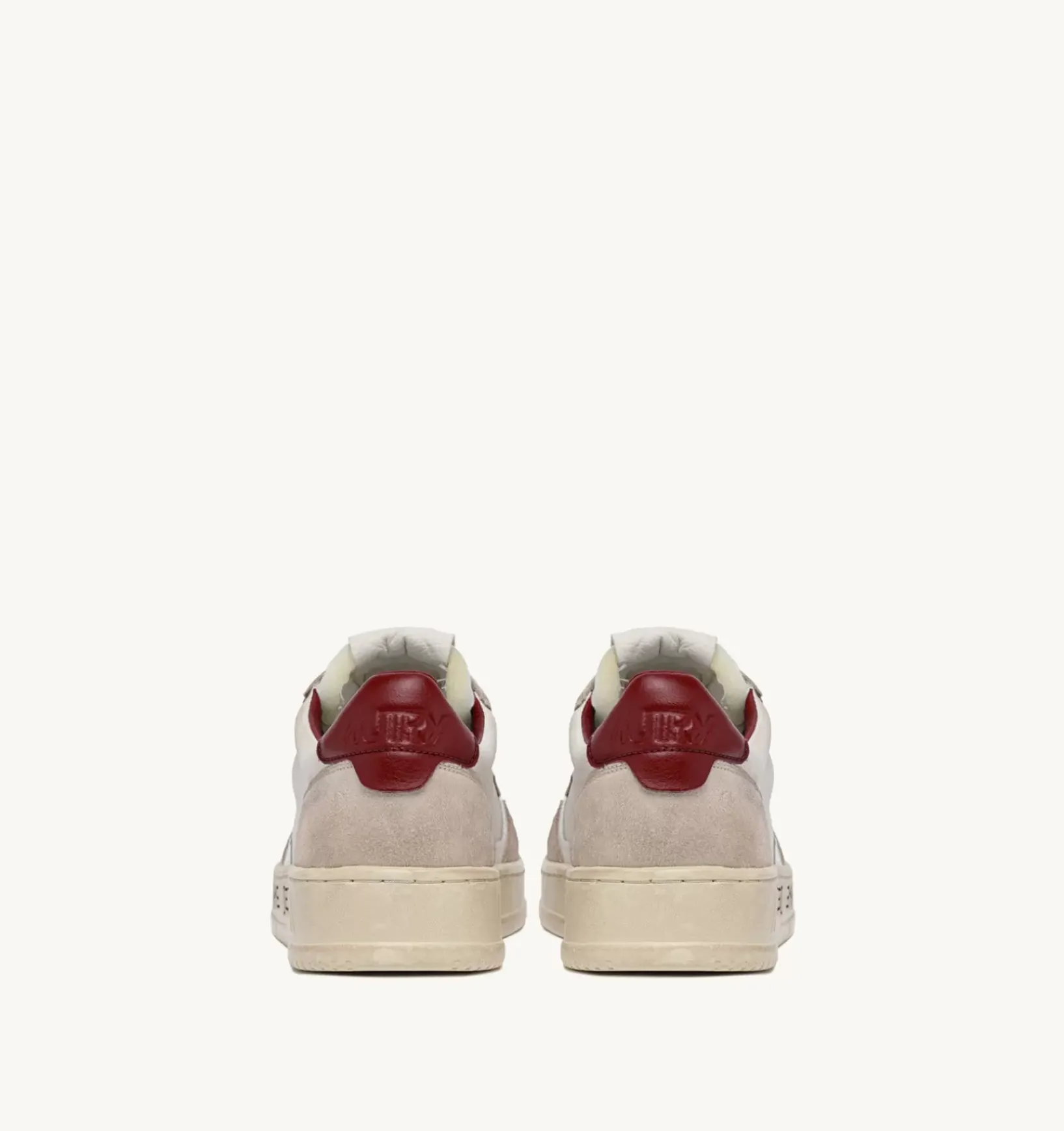 Sneakers Medalist Low In Pelle Bianca E Suede Beige